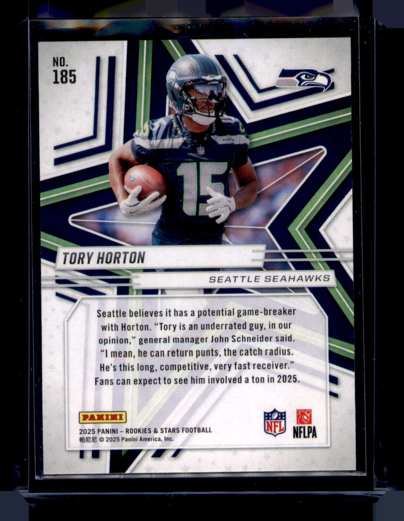 2025 Panini Rookies & Stars Tory Horton RC #185 Seahawks Rookie Card