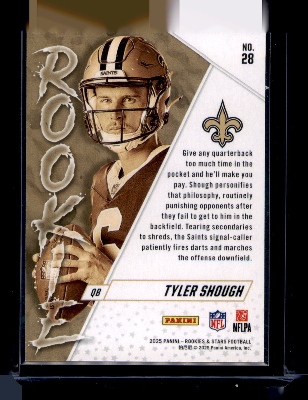 2025 Rookies & Stars Tyler Shough Exclusive Rookies #28 New Orleans Saints
