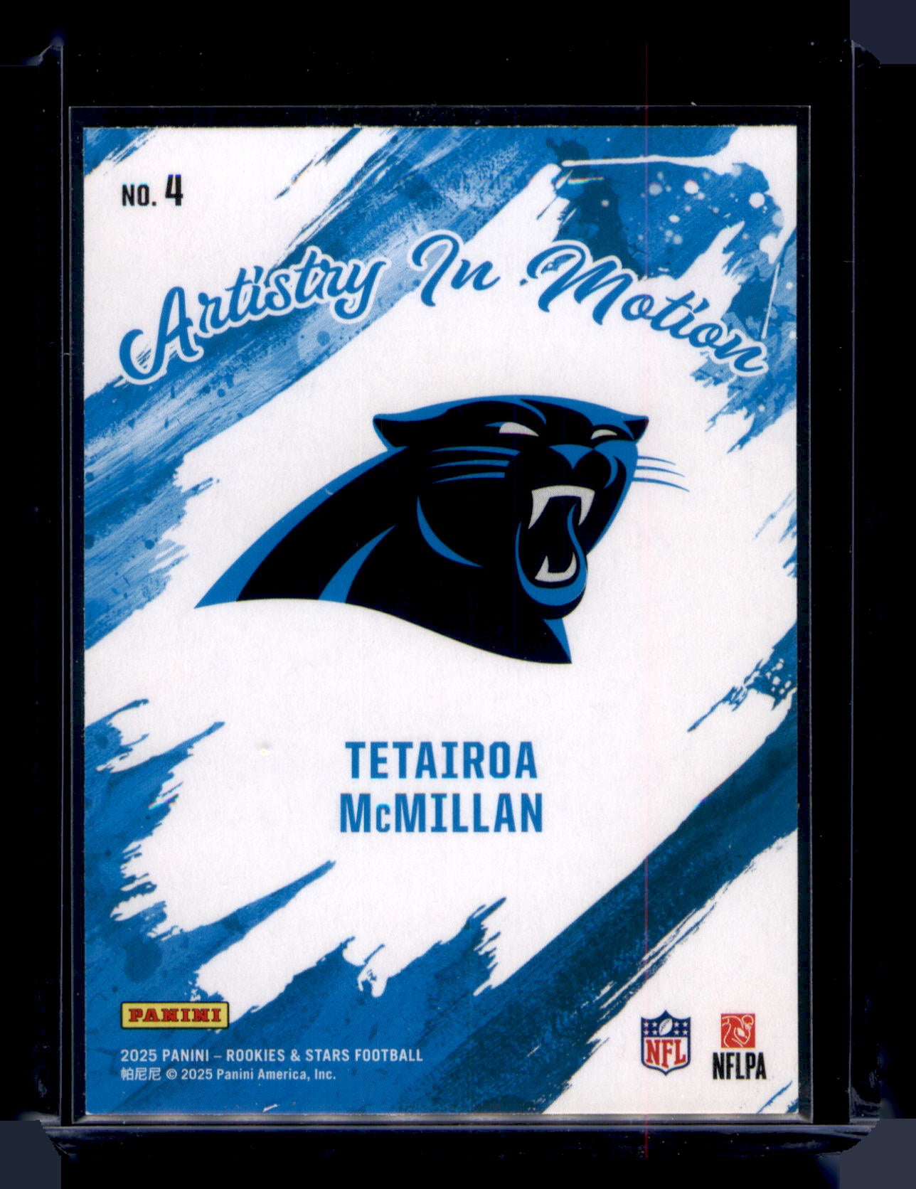 2025 Rookies & Stars Tetairoa McMillan Artistry In Motion RC #4 Panthers
