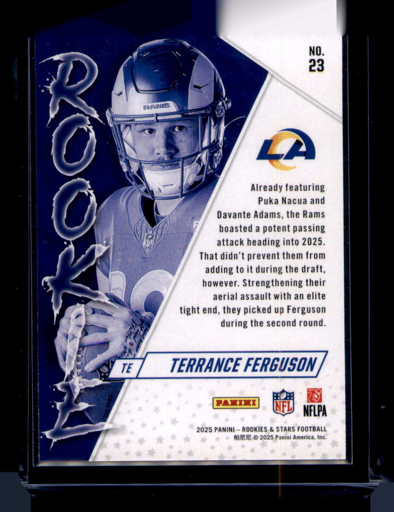2025 Panini Rookies & Stars Terrance Ferguson RC Rookie #23 LA Rams