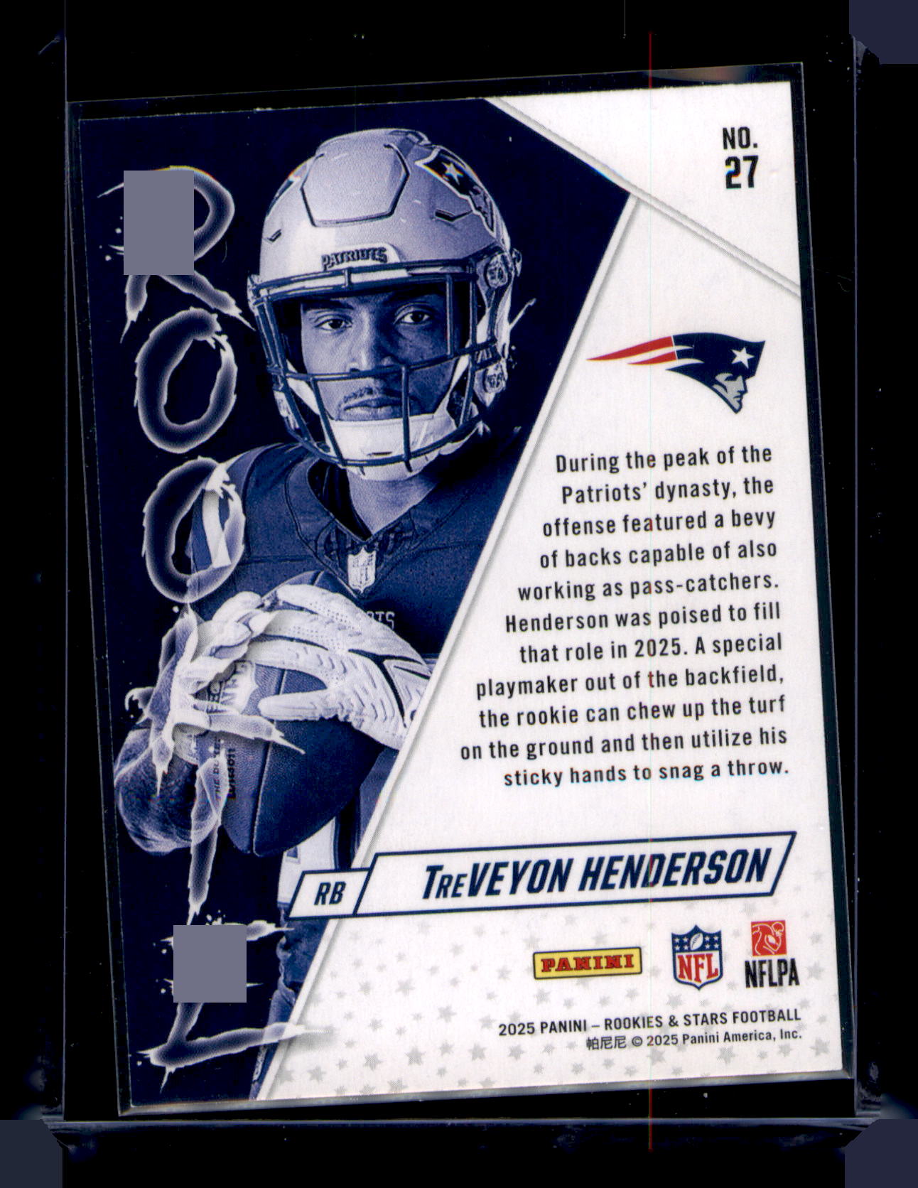 2025 Panini Rookies & Stars TreVeyon Henderson #27 Patriots RB  Rookie Exclusive
