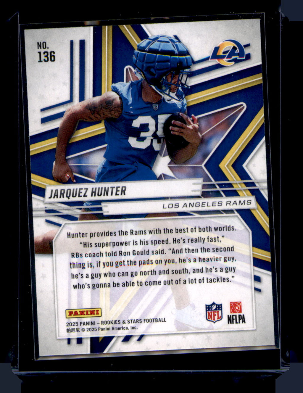 2025 Panini Rookies & Stars Jarquez Hunter RC #136 Rams RB