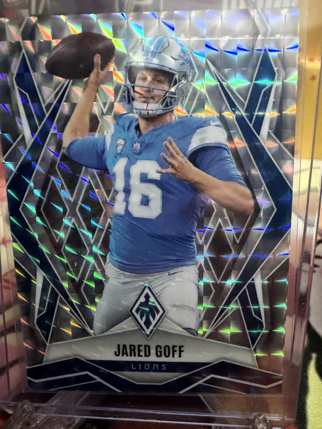 2025 Panini Phoenix Jared Goff Silver Hyper Prizm #62 Detroit Lions