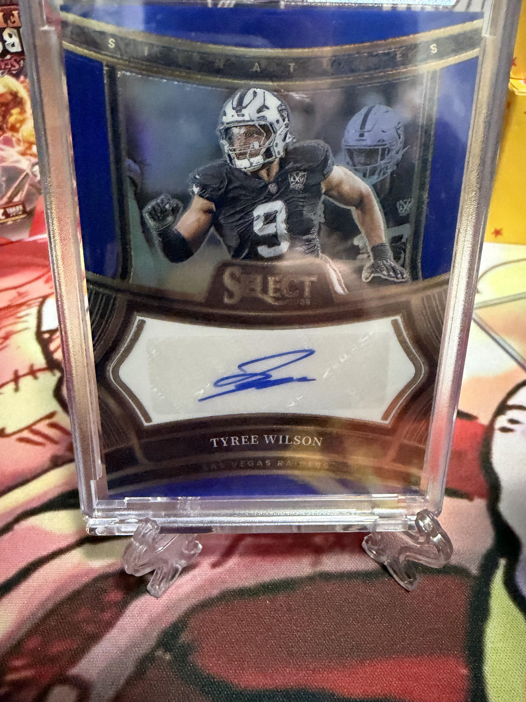 Tyree Wilson Panini Select Signatures Blue Prizm Auto /149