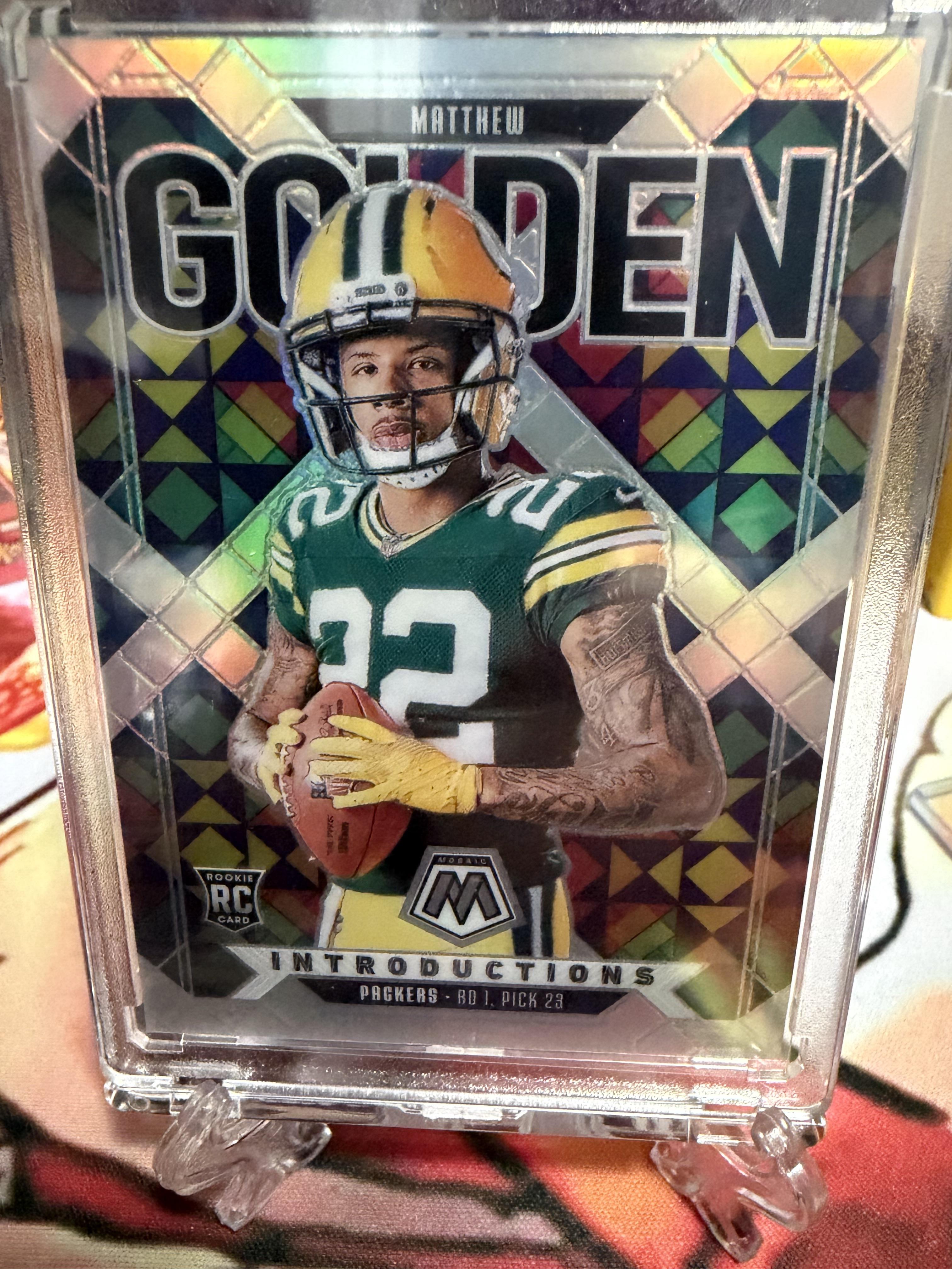 2025 Panini Mosaic Matthew Golden Introductions RC #4 Packers