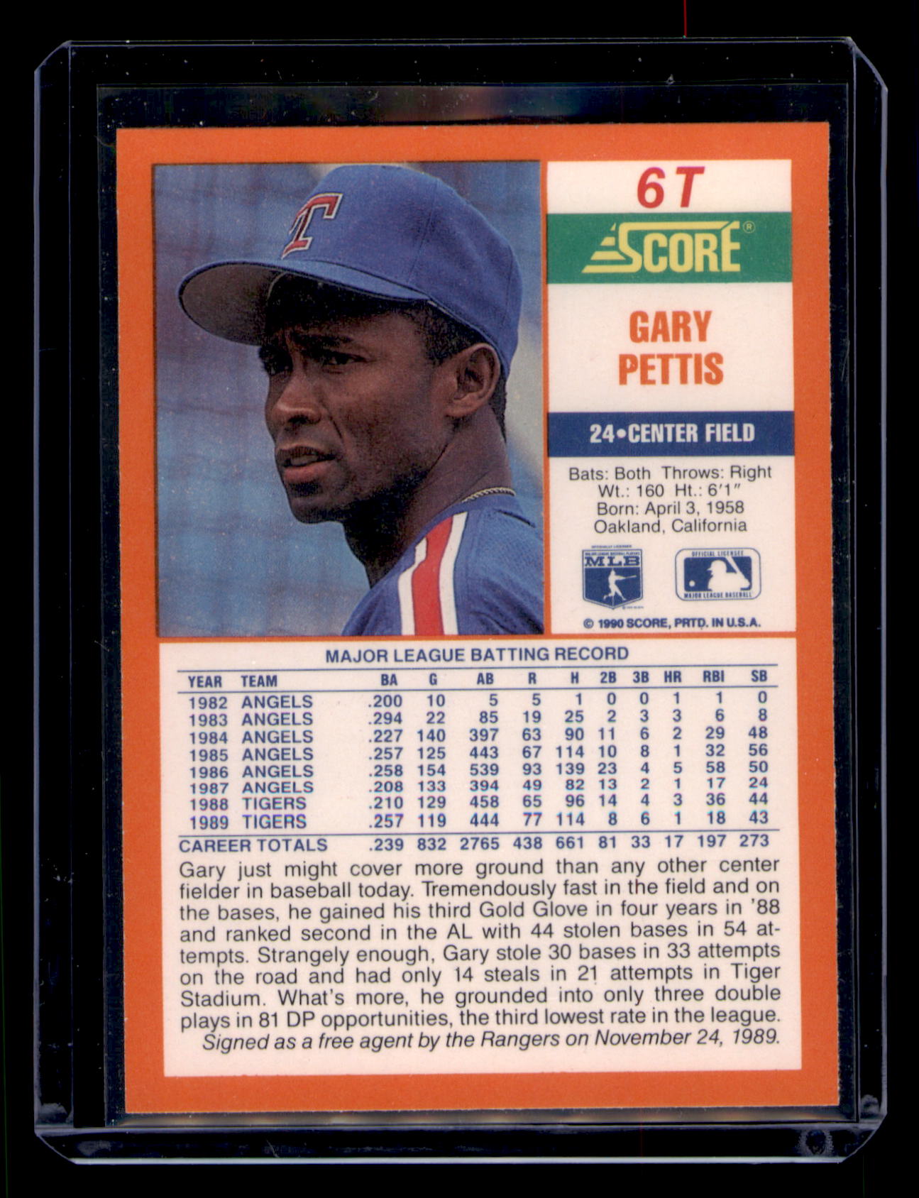 Rookie & Traded #6T Gary Pettis