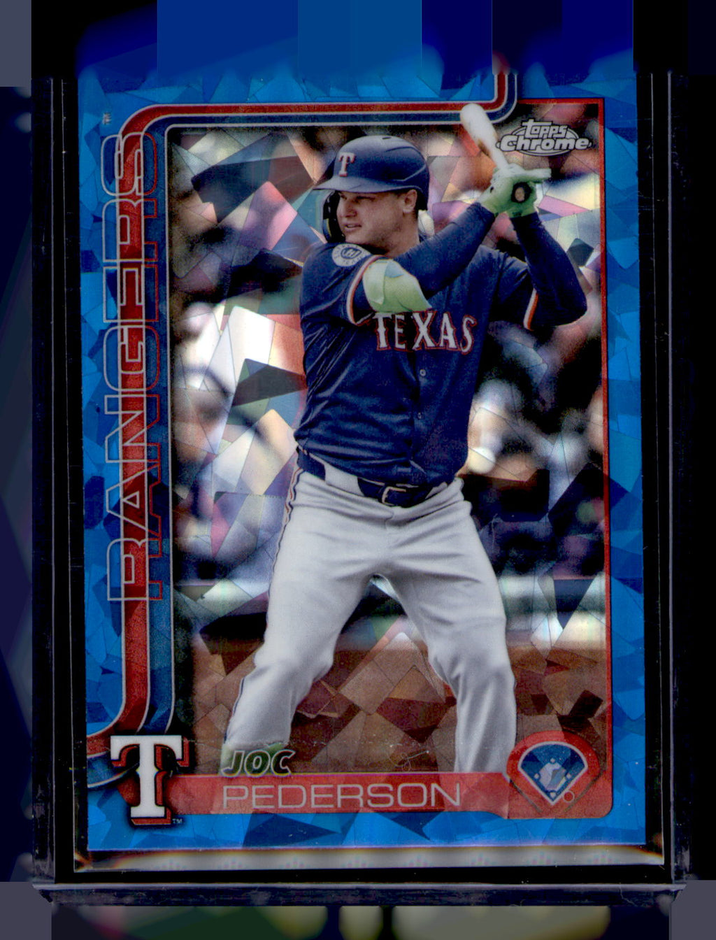 2025 Topps Chrome Update Joc Pederson Blue Sapphire Refractor #USC46 Rangers