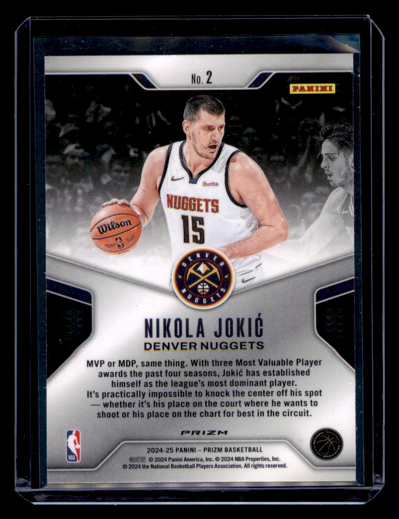 2024 Panini 2024-25 Panini Prizm Nikola Jokic Card Dominance