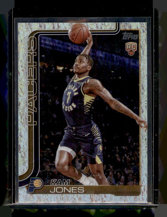 2025-26 Topps Basketball Kam Jones Silver Crackle Prizm RC #239 Pacers Rookie