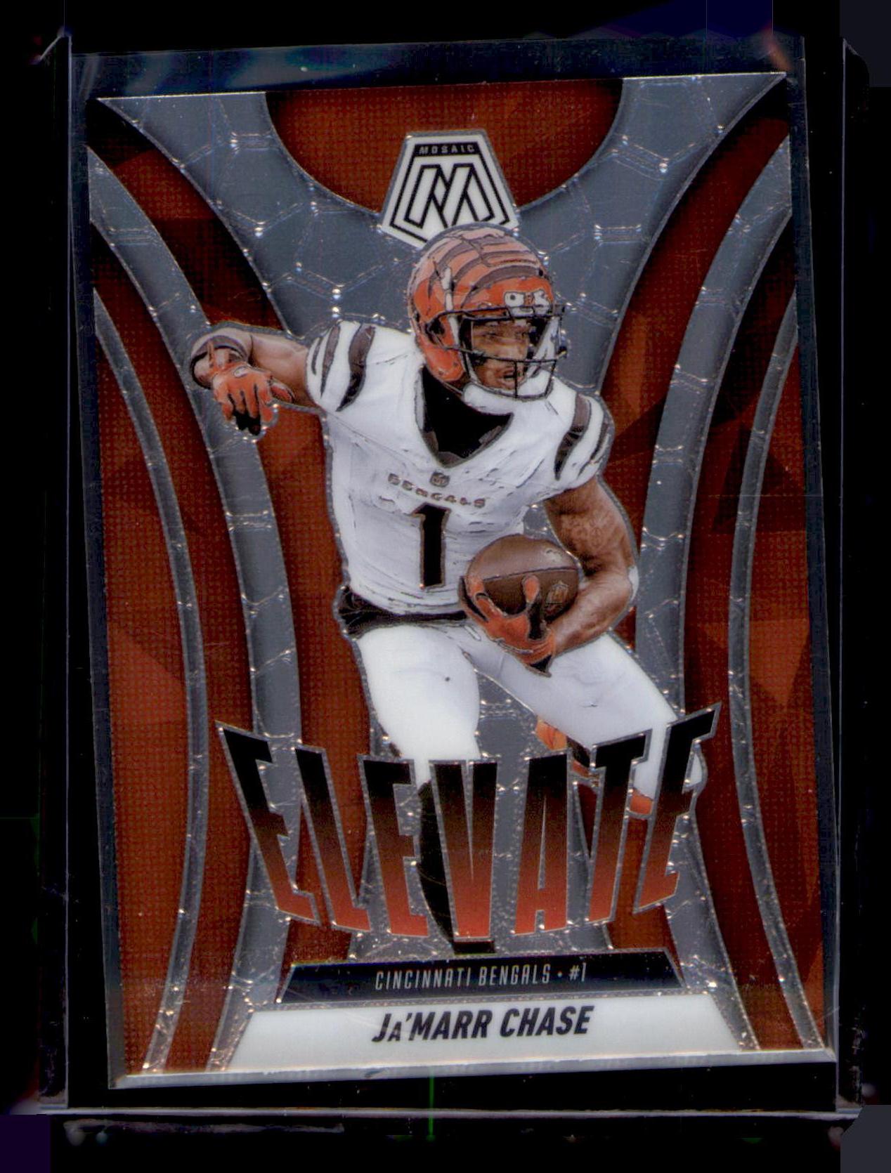 2025 Panini Mosaic Ja'Marr Chase Elevate Silver Mosaic Prizm #14 Bengals Card