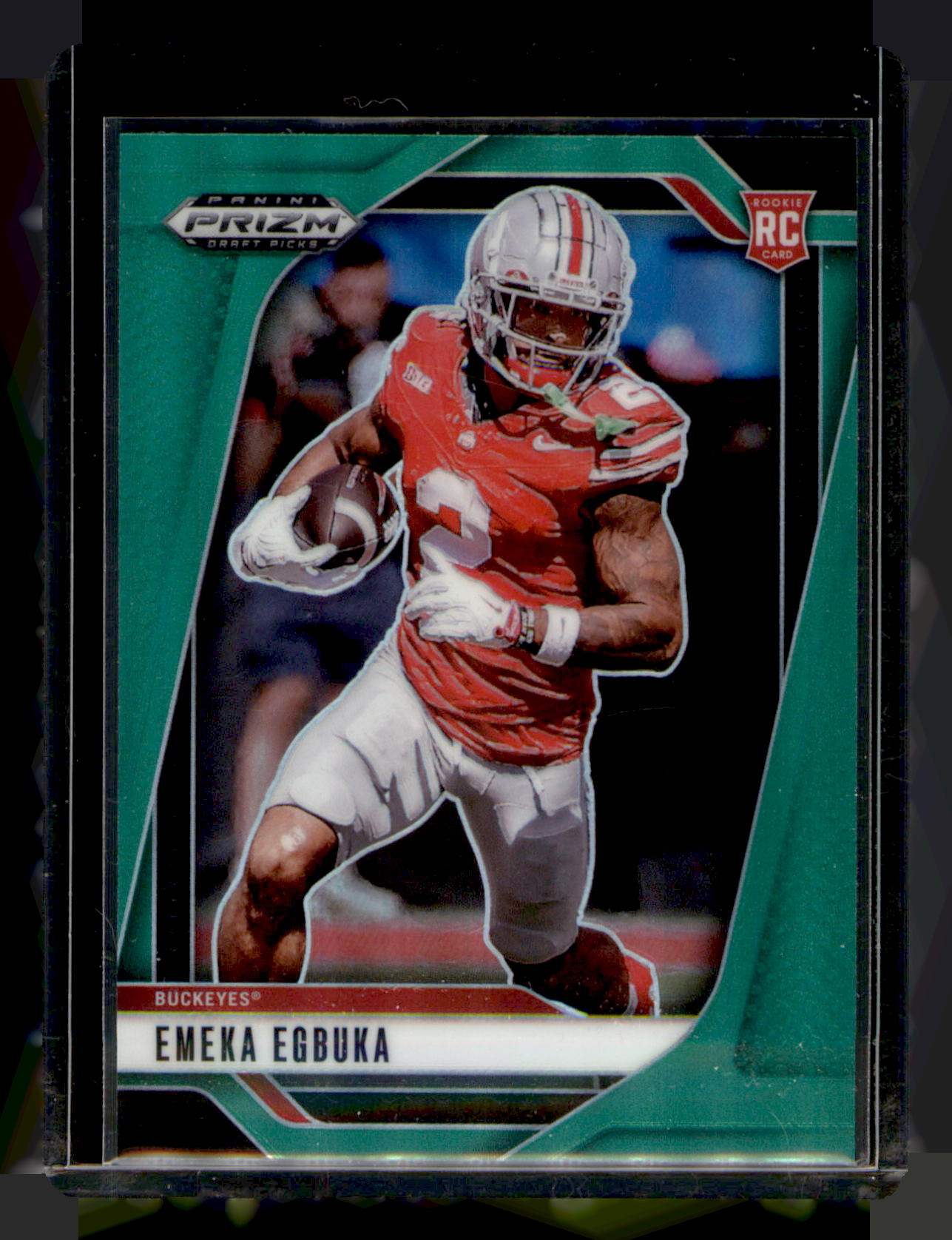 2025 Panini Prizm Draft Picks Emeka Egbuka RC Green Prizm #85 Buckeyes