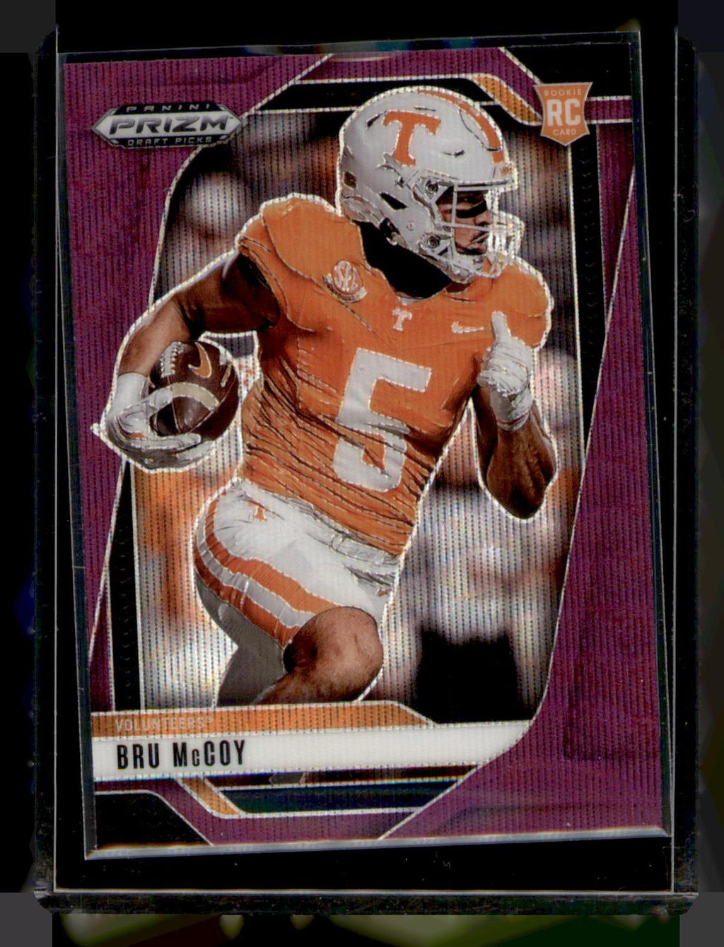 2025 Panini Prizm Draft Picks Bru McCoy Purple Velocity RC #123 Tennessee CARD