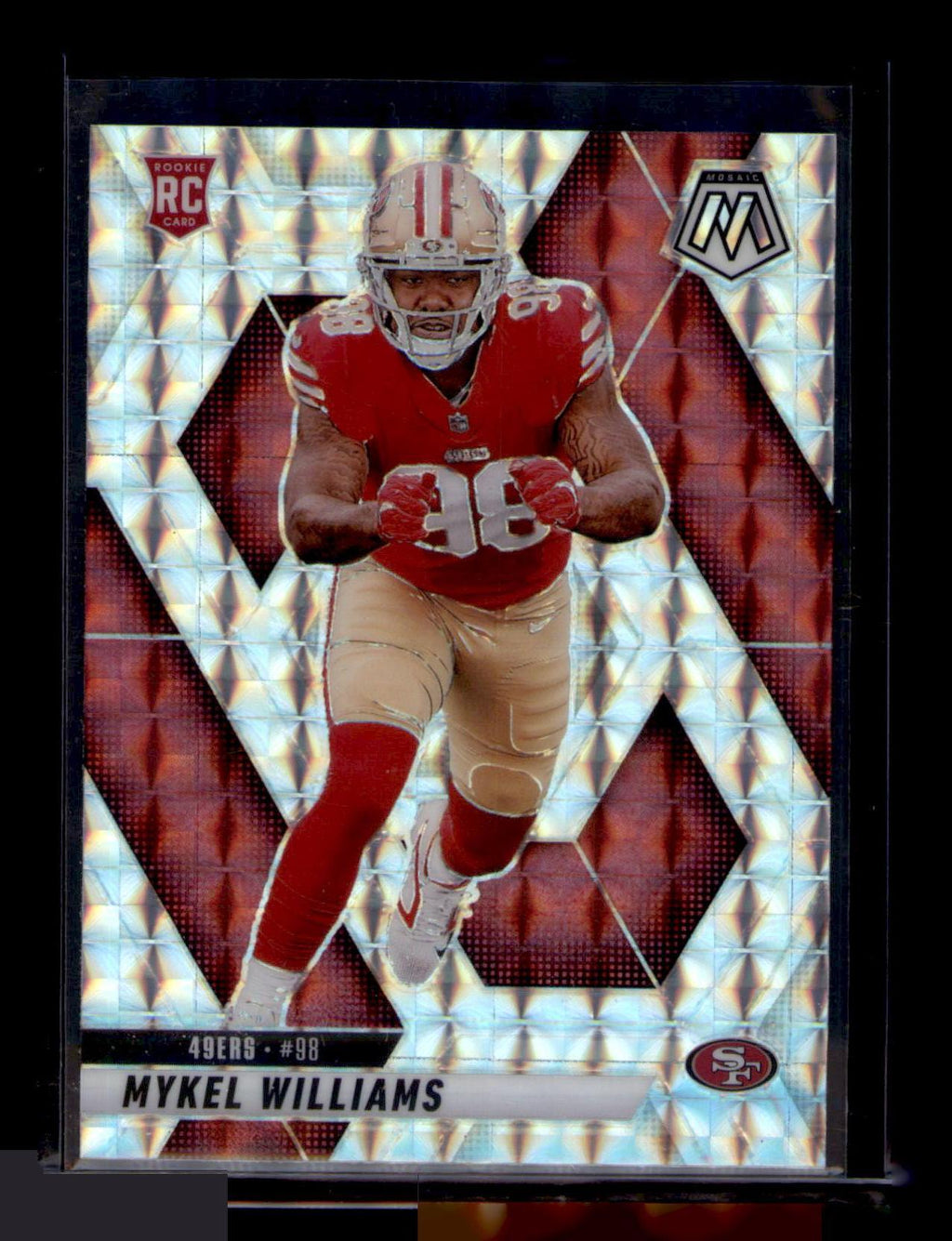 2025 Panini Mosaic Mykel Williams Refractor RC #307 49ers Rookie CARD
