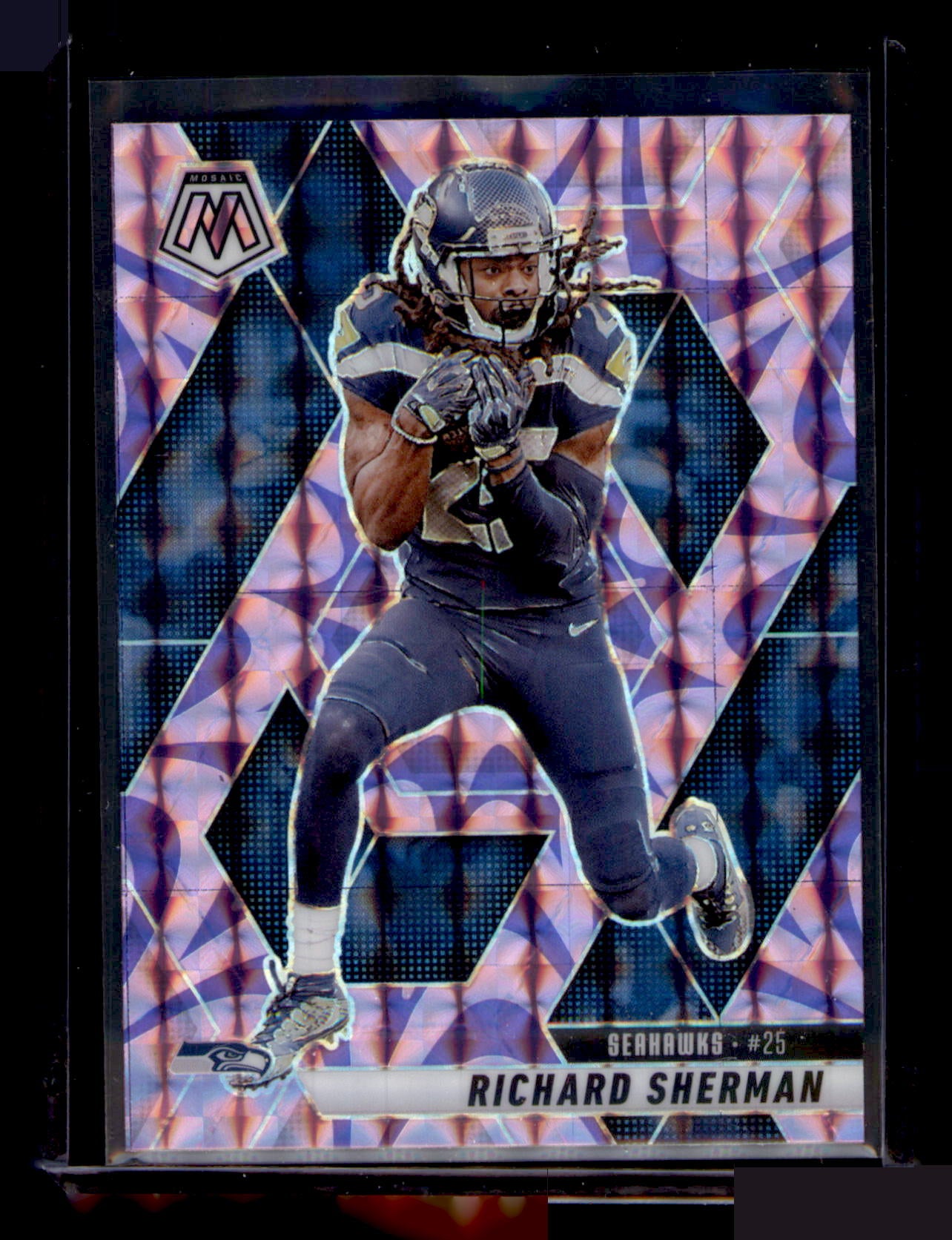 2025 Panini Mosaic Richard Sherman Purple Scope Prizm #222 Seahawks CARD