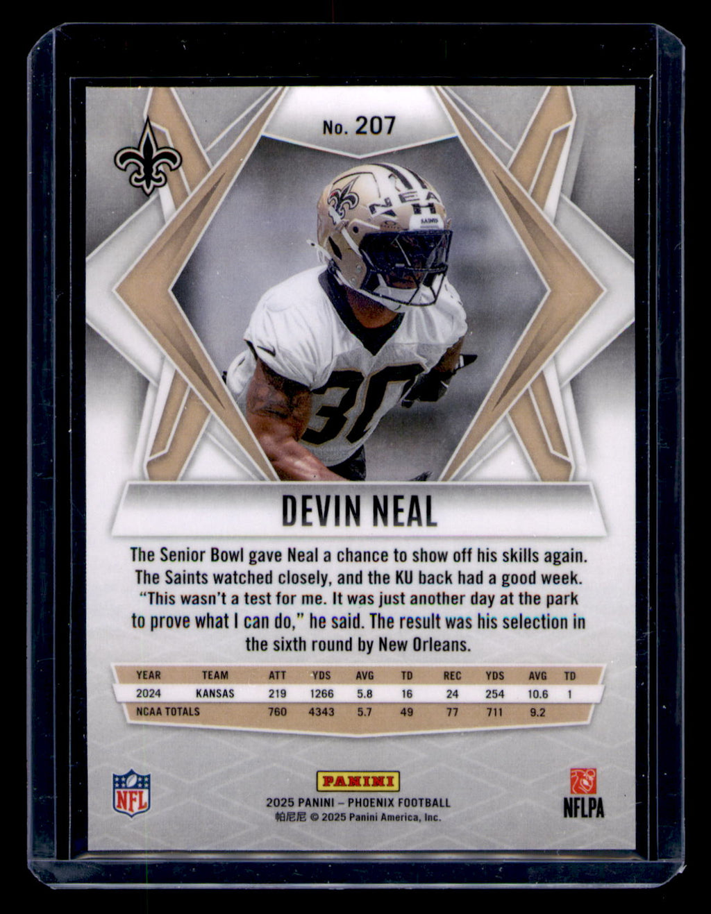 2025 Panini Phoenix #207 Devin Neal Silver Hyper Prizm
