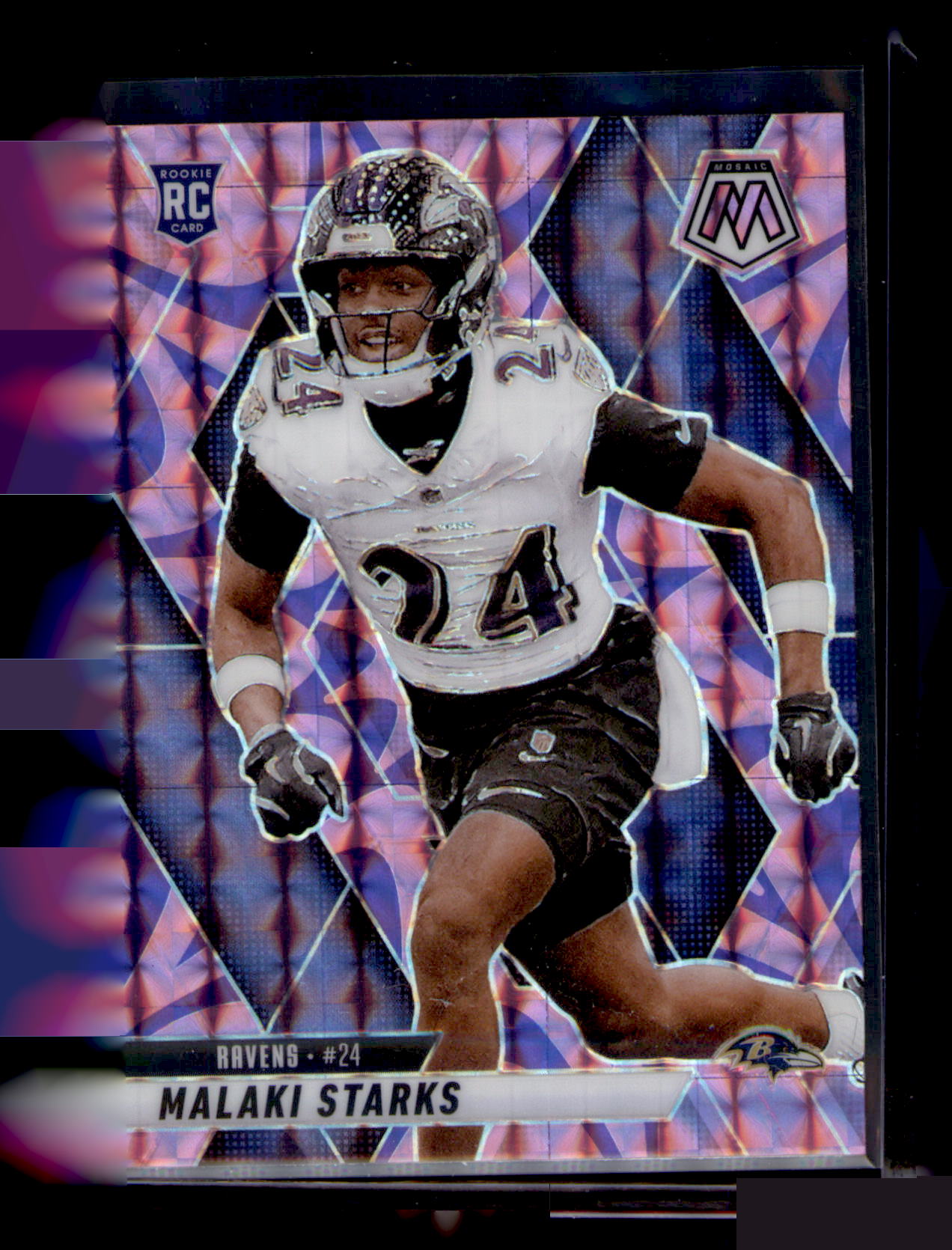 2025 Panini Mosaic Malaki Starks Rookie RC Pink Camo Prizm #347 Ravens CARD