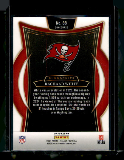 2024 Panini Select #88 Rachaad White Black & Orange Prizm Shock