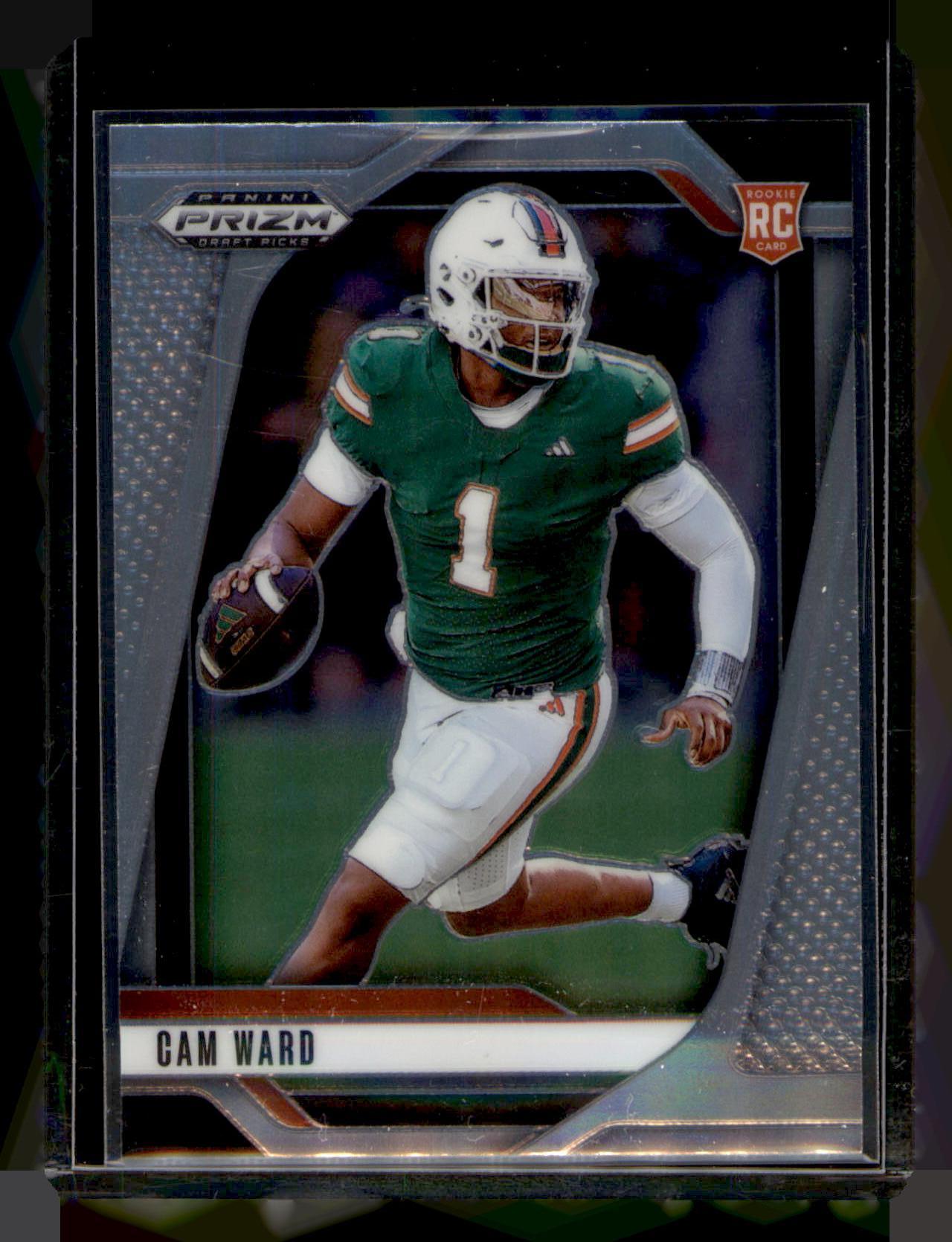 2025 Prizm Draft Picks Cam Ward Silver Prizm RC #57 Miami Hurricanes CARD