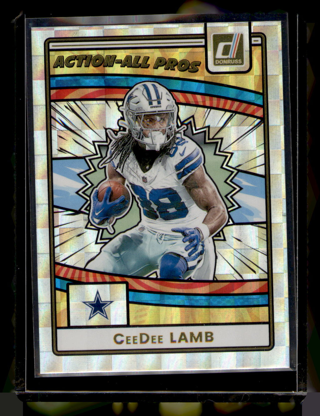 2025 Donruss CeeDee Lamb Action-All Pros Silver Holo Prizm Dallas Cowboys CARD