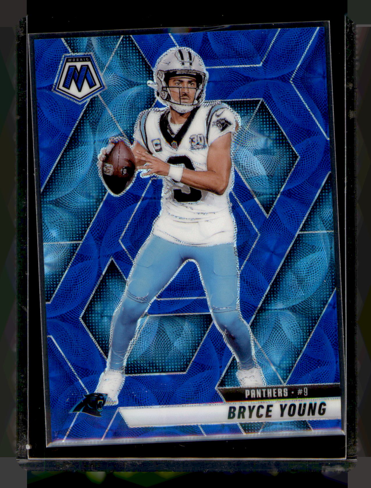 2025 Panini Mosaic Bryce Young Blue Mosaic Prizm CARD #86 Panthers QB