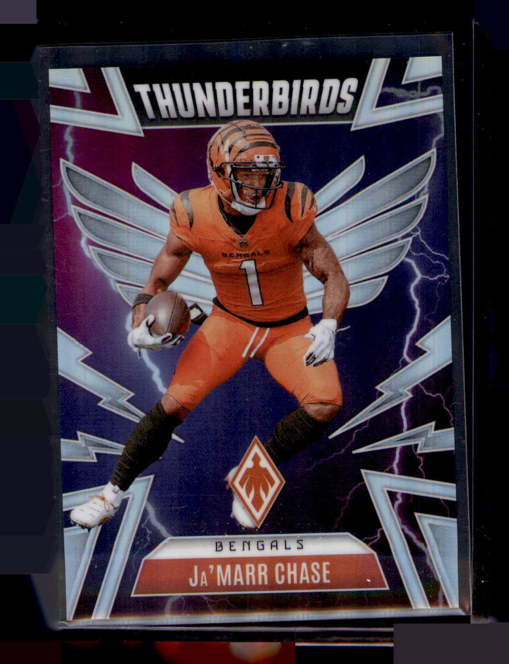 2025 Panini Phoenix Ja'Marr Chase Thunderbirds Card #11 Silver Purple Bengals