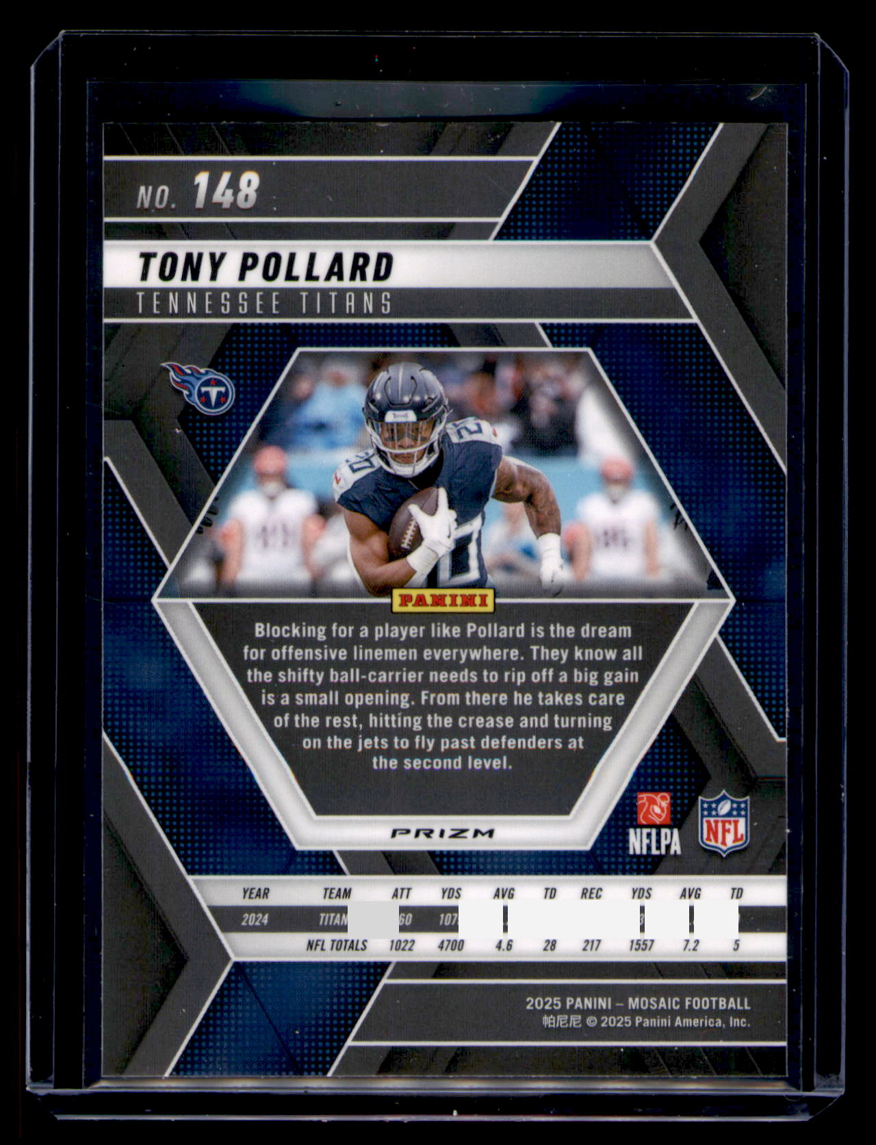 2025 Panini Mosaic Tony Pollard Purple Pink Camo Mosiac #148 Tennessee Titans