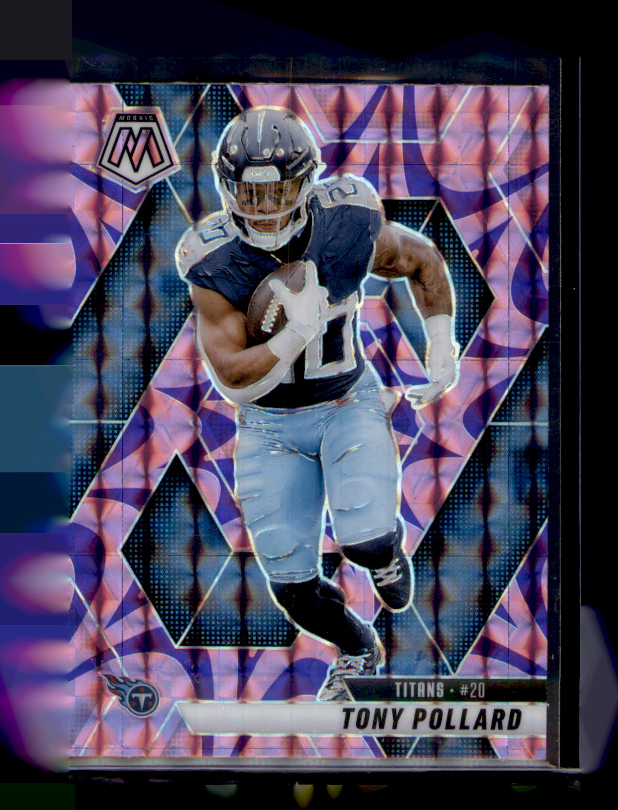2025 Panini Mosaic Tony Pollard Purple Pink Camo Mosiac #148 Tennessee Titans