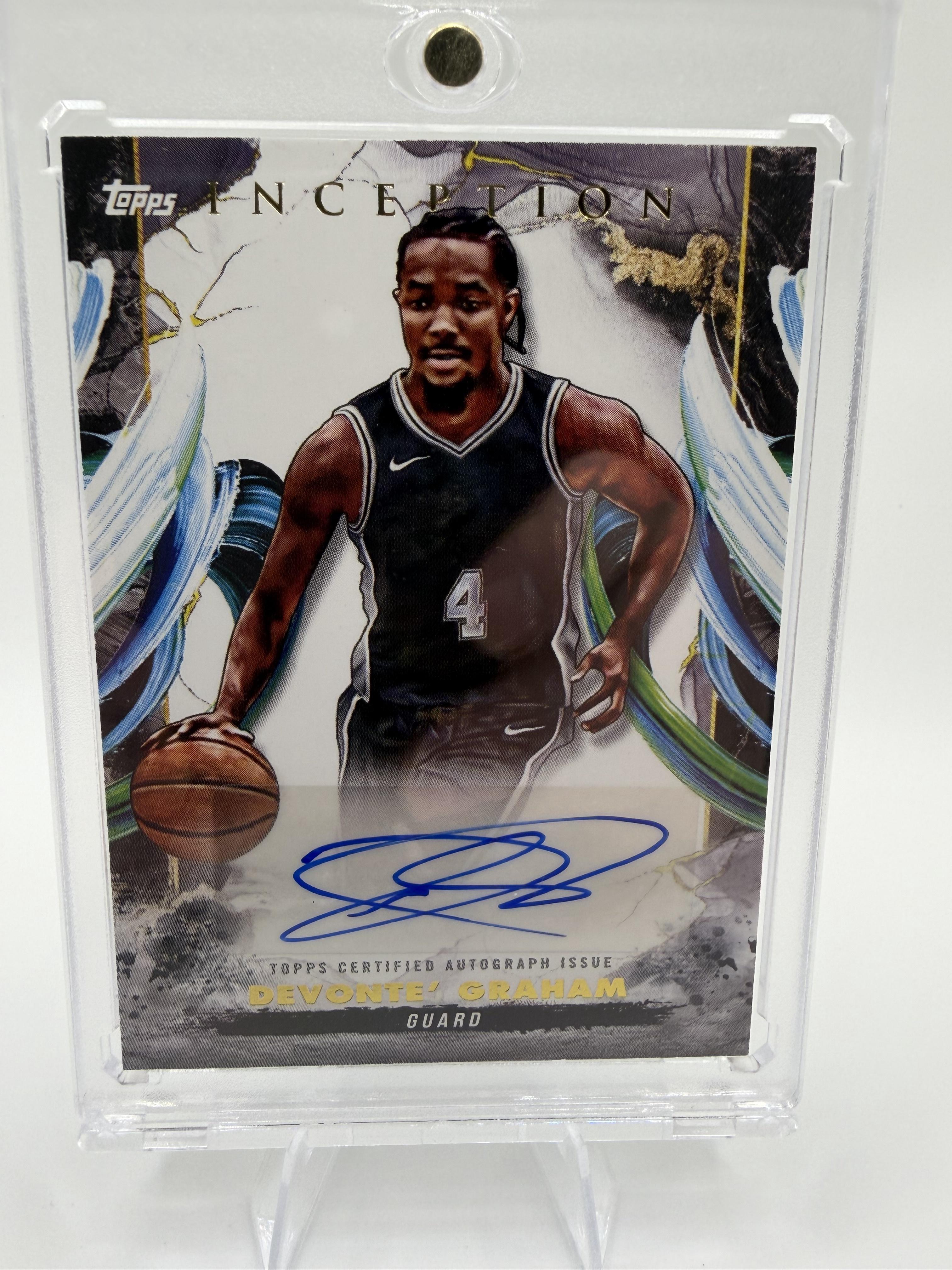 2024-25 Topps Inception Basketball Devonte' Graham Autograph card #AC-DG Spurs