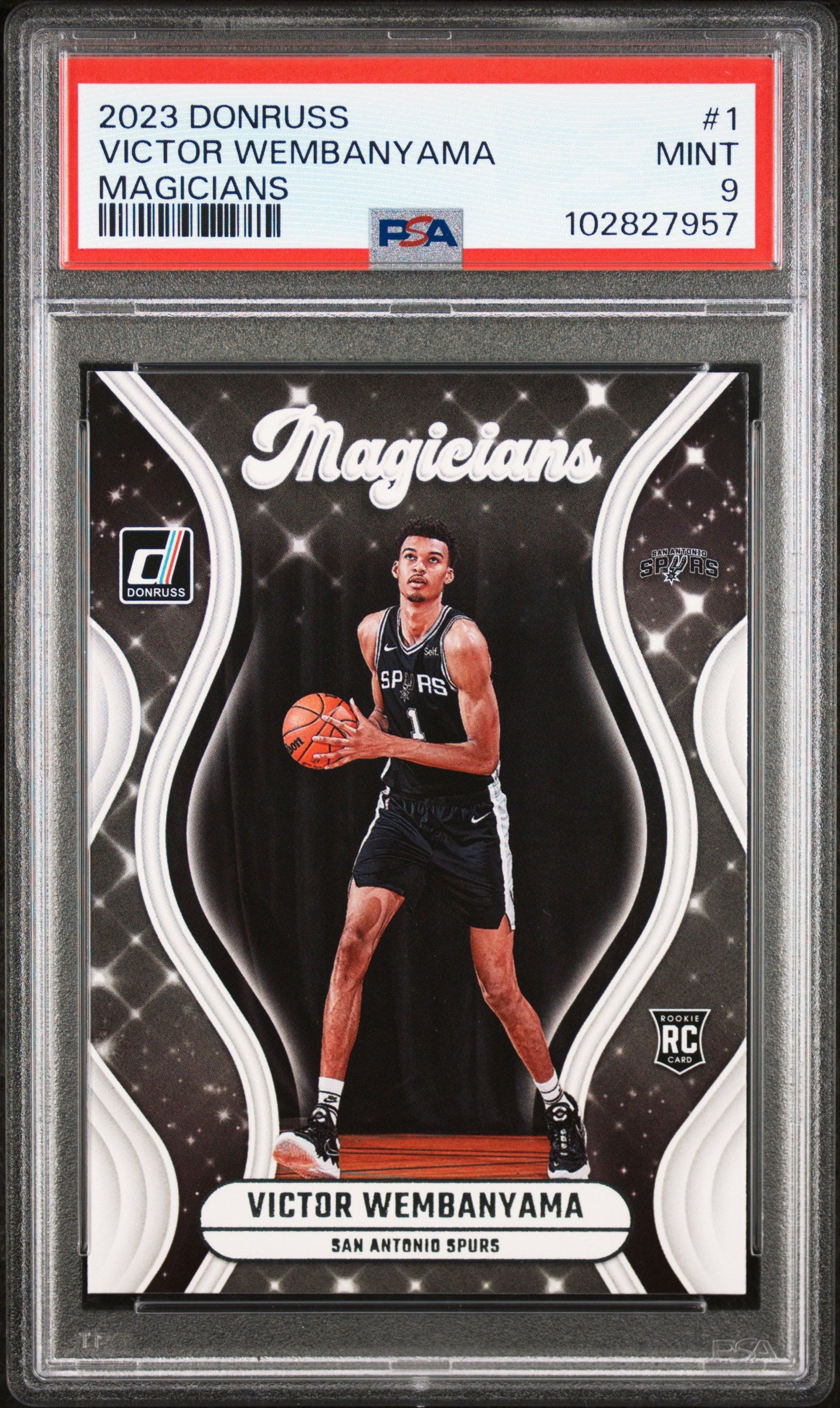 2023 Panini Donruss Victor Wembanyama #1 Magicians RC Card PSA 9 MINT Spurs