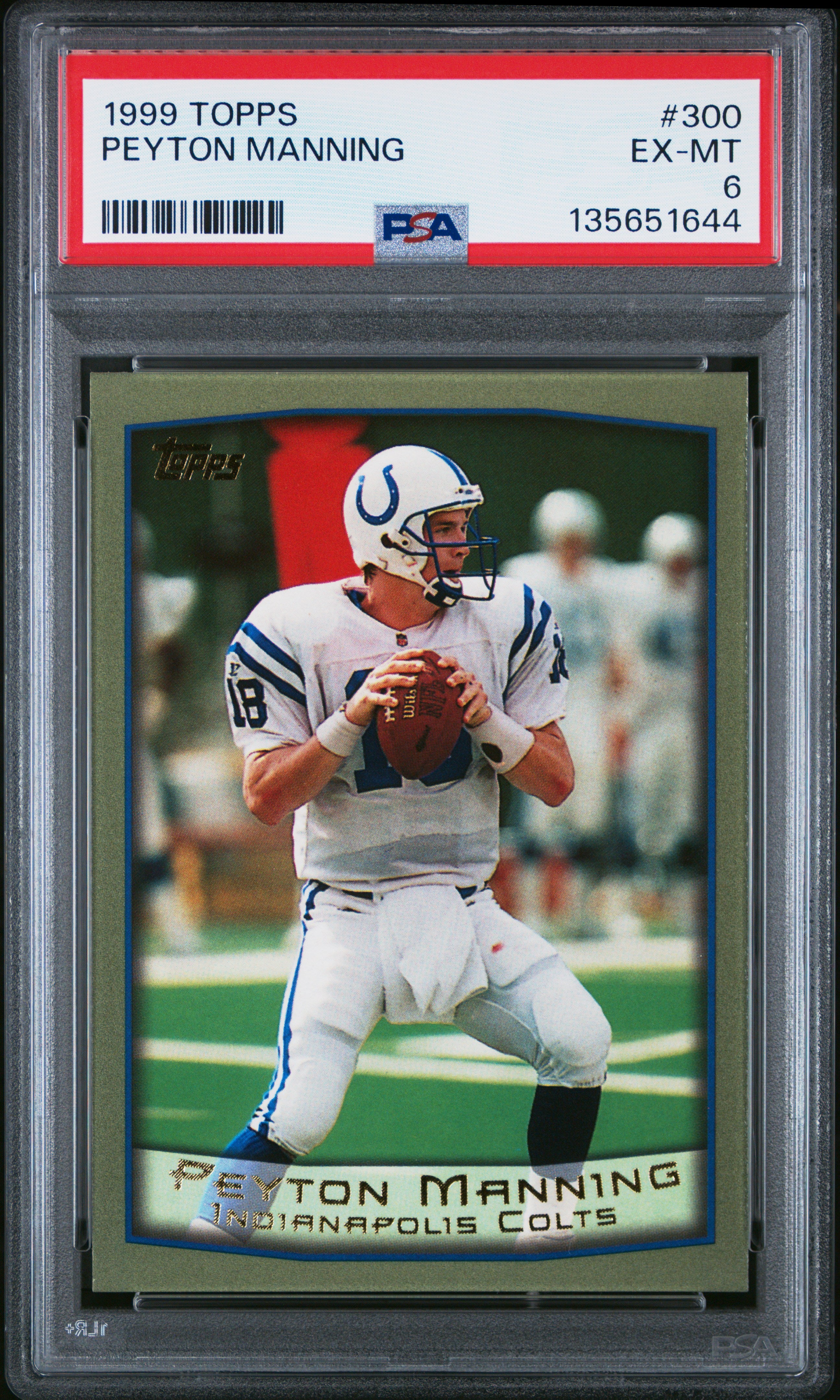 1999 Topps Peyton Manning #300 Football Card PSA 6 EX-MT Colts HOF 2nd Year