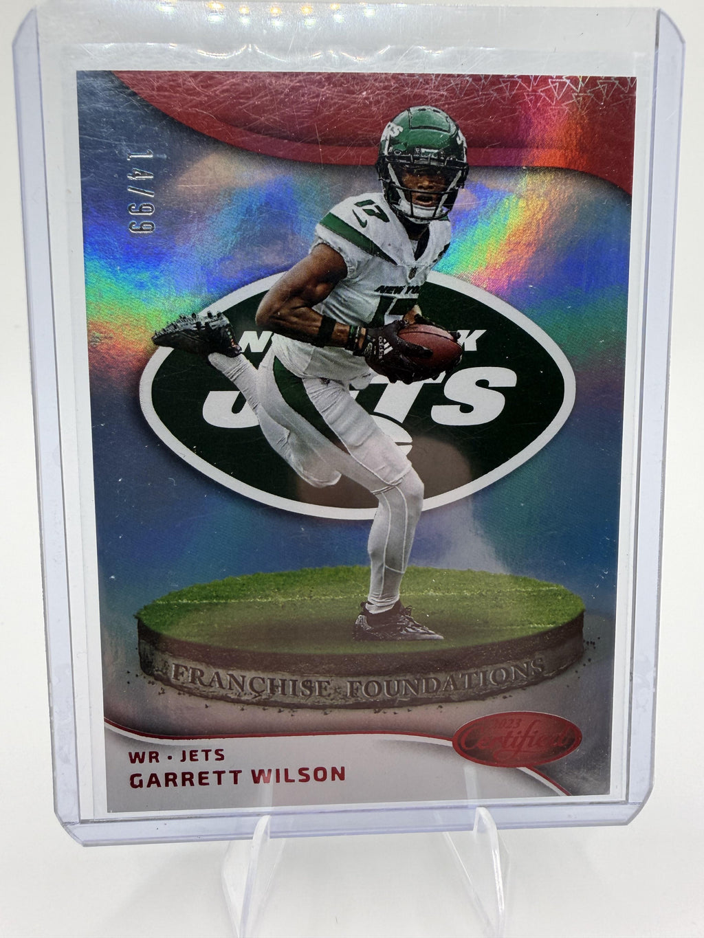 2023 Panini Certified Garrett Wilson #FF-9 Franchise Foundations Card /99 Jets