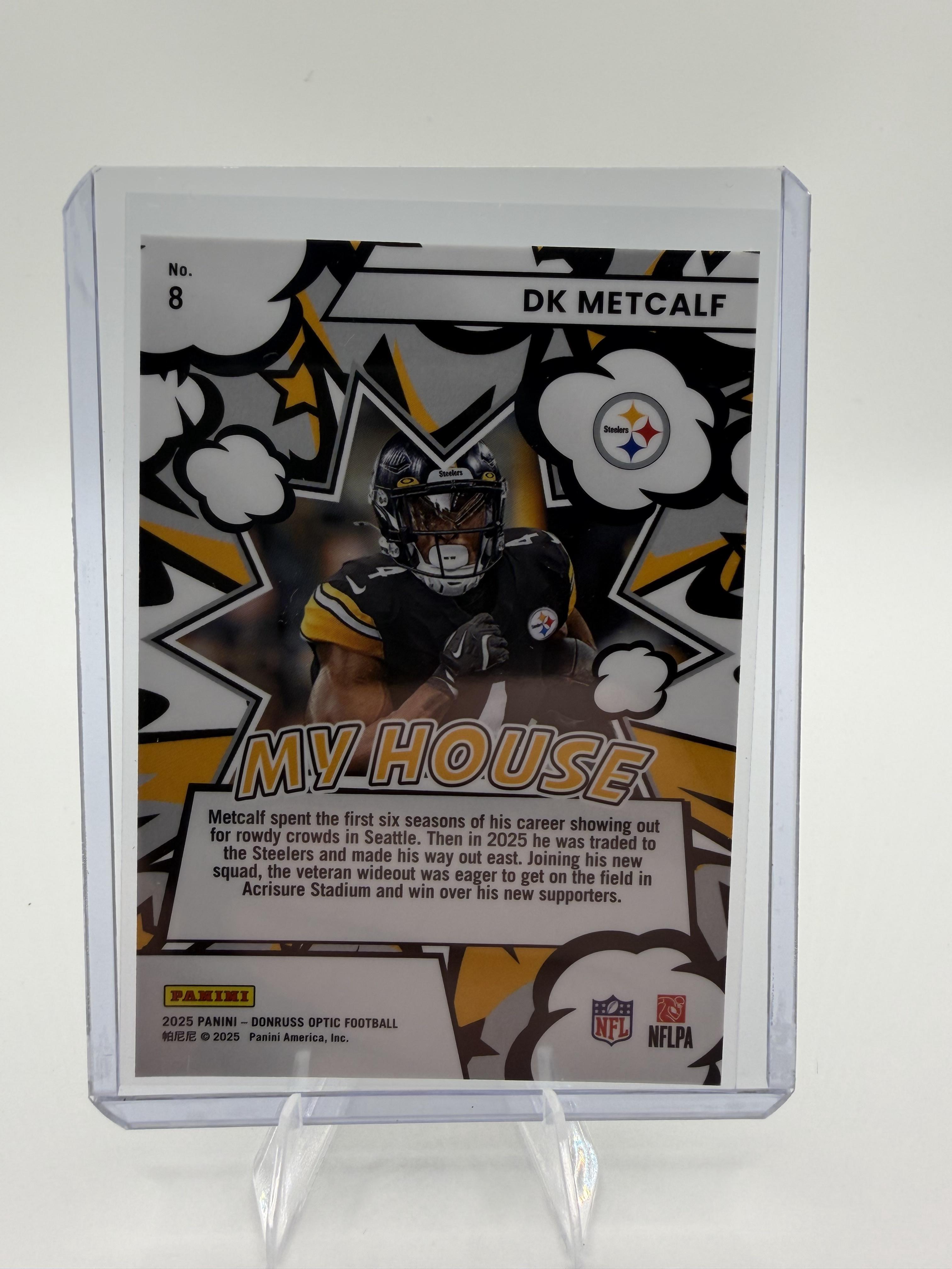 2025 Donruss Optic DK Metcalf #8 My House Insert Card Pittsburgh Steelers