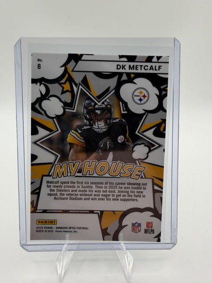 2025 Donruss Optic DK Metcalf #8 My House Insert Card Pittsburgh Steelers