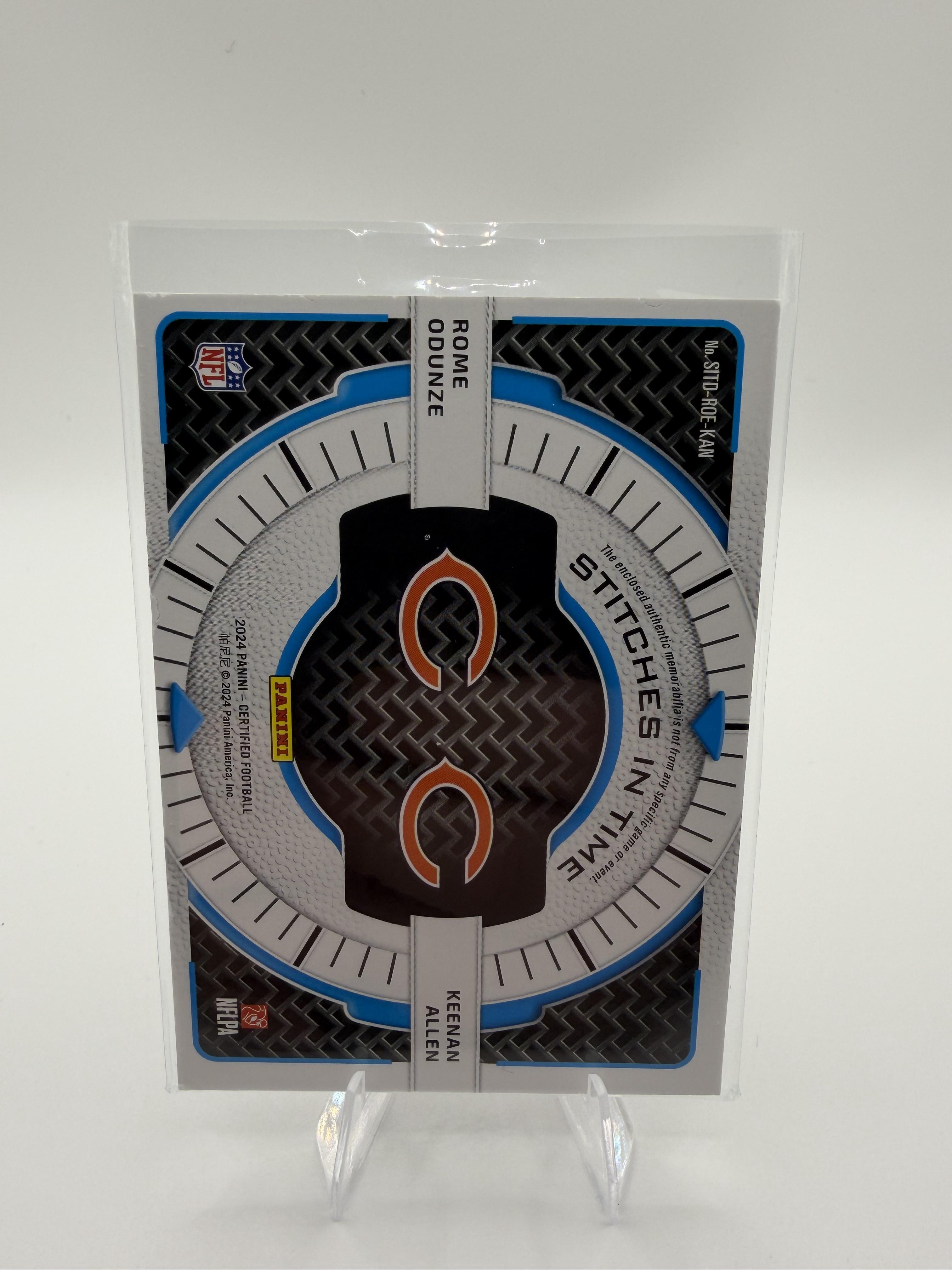 2024 Certified Rome Odunze Keenan Allen Dual Relic Card /49 Stitches In Time