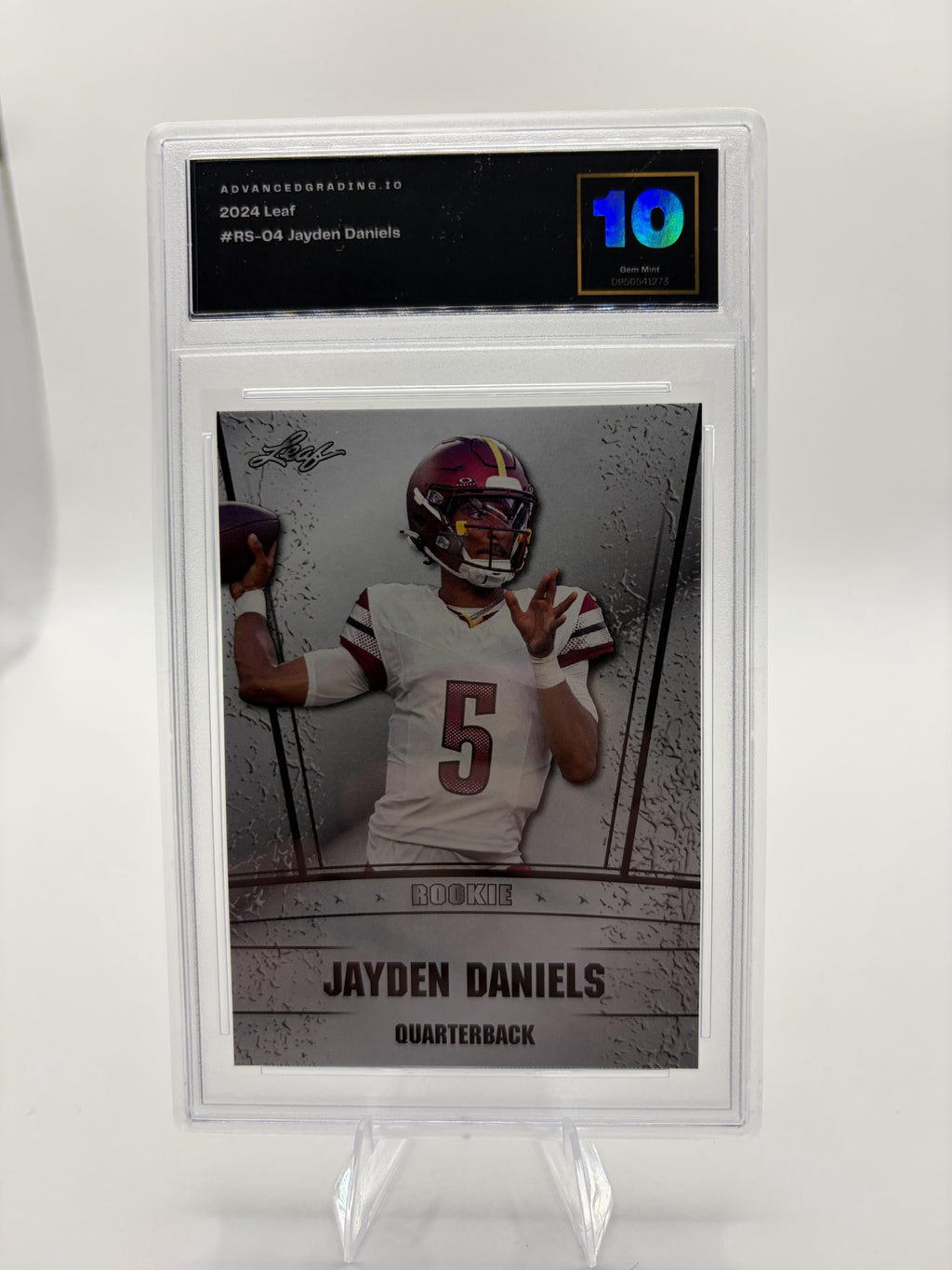 2024 Leaf Jayden Daniels #RS-04 Card Advanced Grading 10 GEM MINT Rookie RC