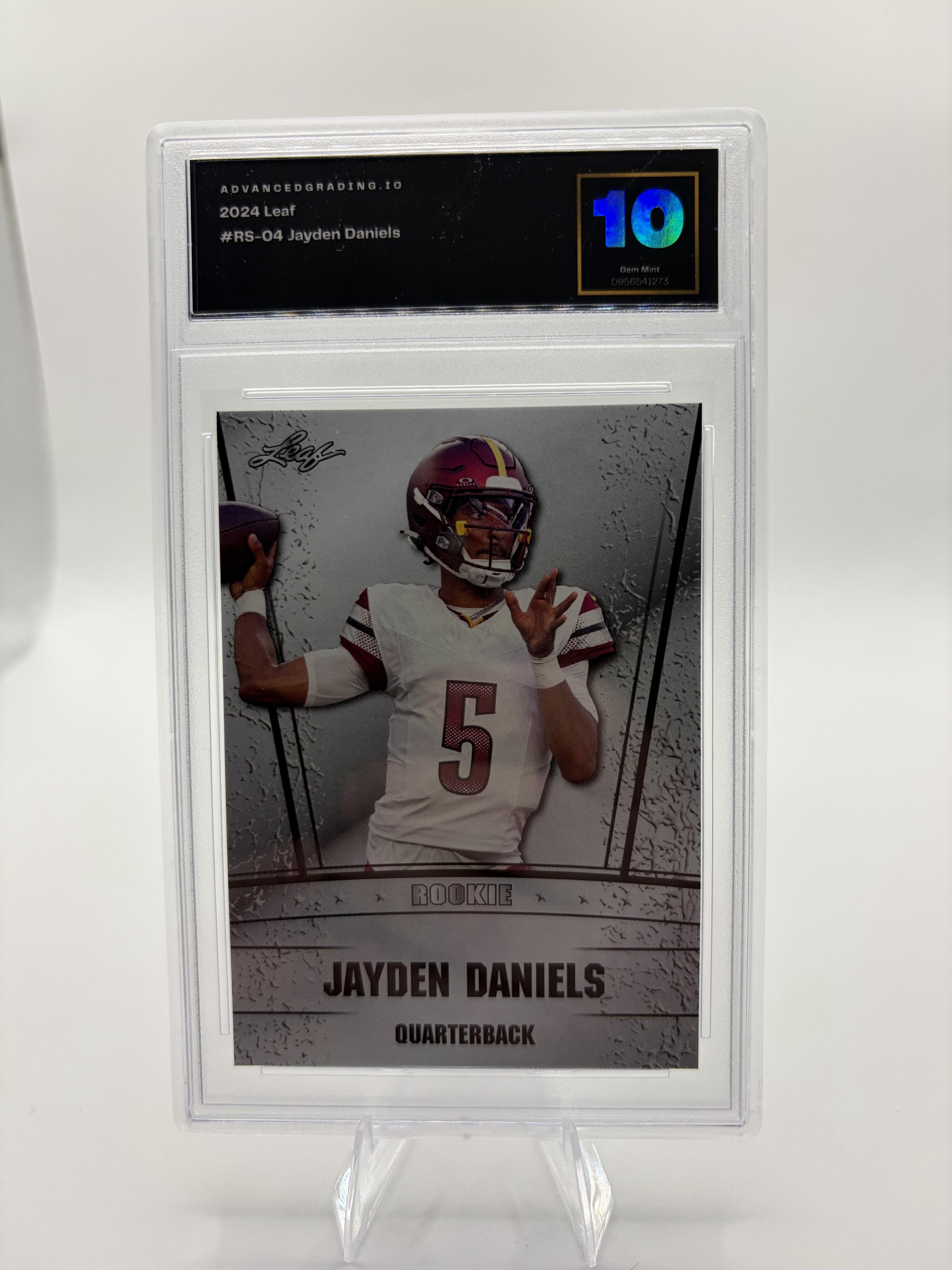 2024 Leaf Jayden Daniels #RS-04 Card Advanced Grading 10 GEM MINT Rookie RC