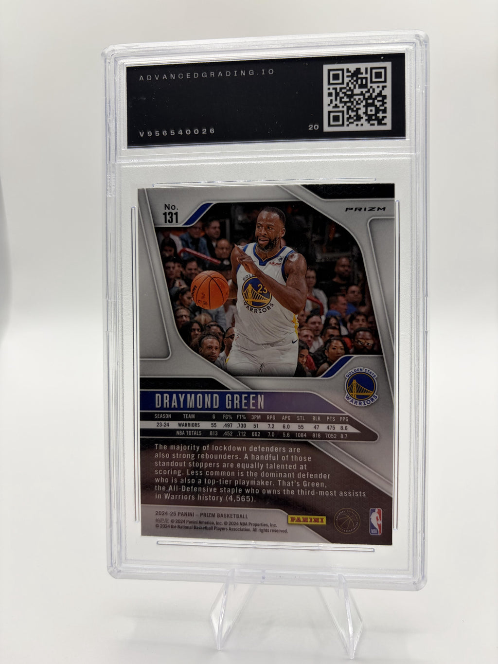 2024-25 Panini Prizm Draymond Green #131 Red Ice Prizm Card AG 9 MINT Warriors