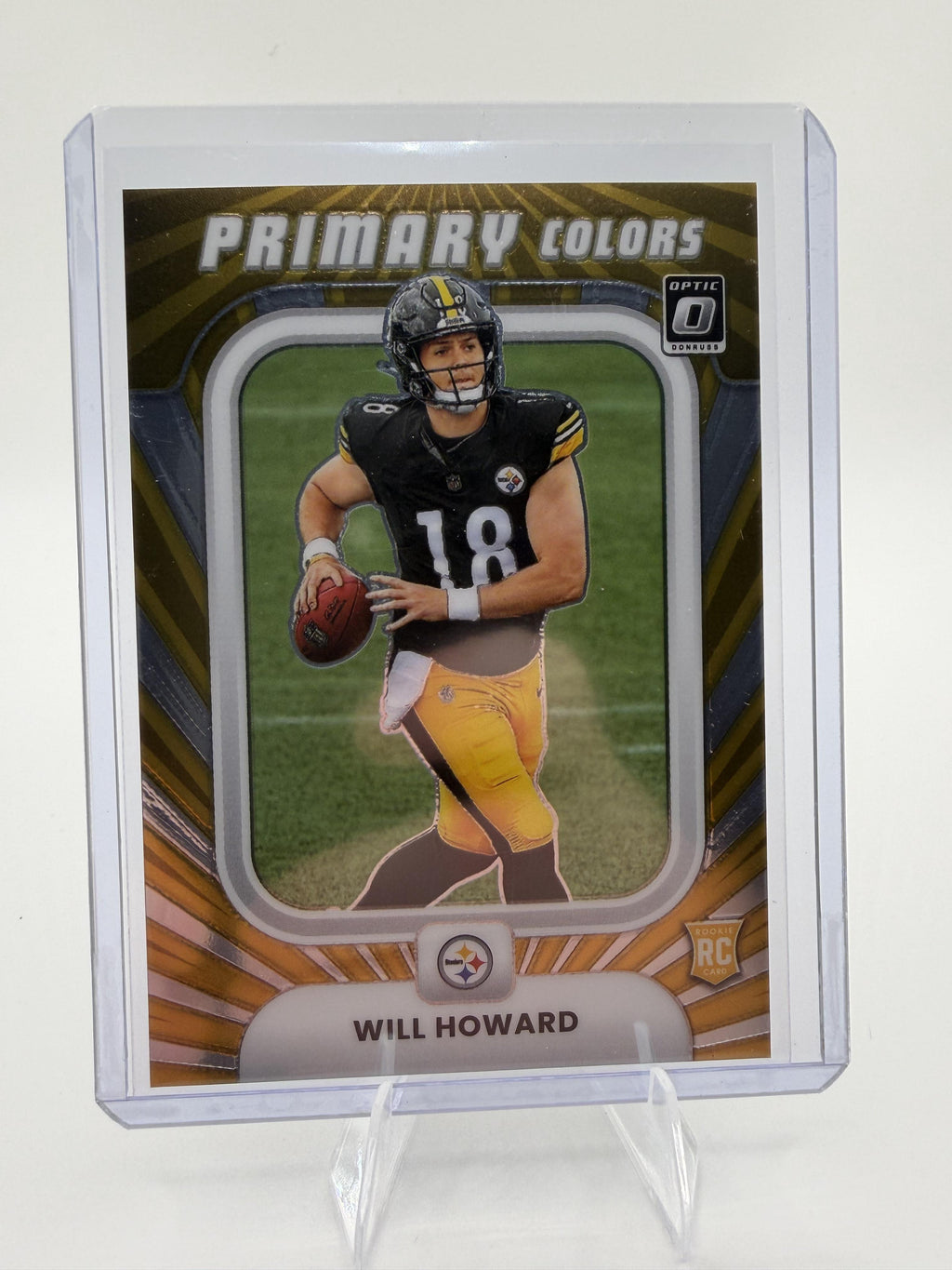 2025 Donruss Optic Will Howard Primary Colors Rookie Card Steelers #13 RC