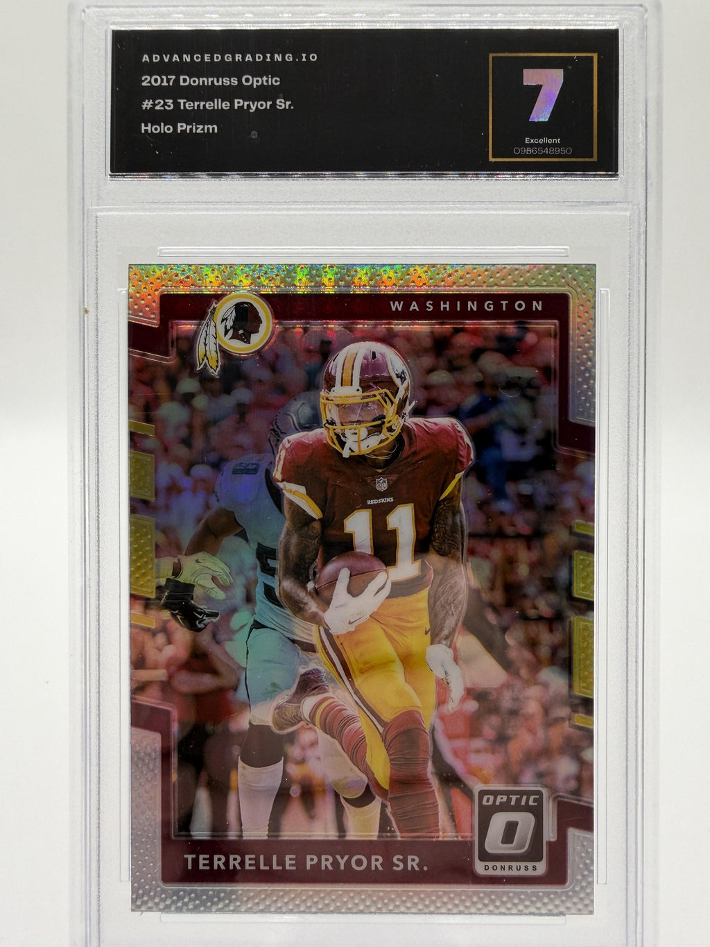 2017 Donruss Optic Terrelle Pryor Sr #23 Holo Prizm Card AG 7 EX Redskins