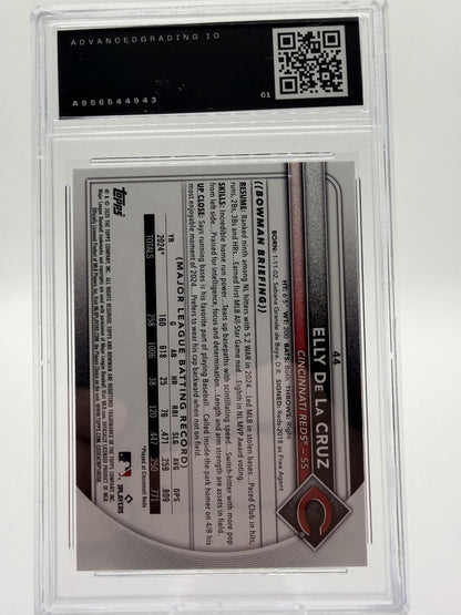 2025 Topps Bowman Elly De La Cruz #44 Cincinnati Reds Card Gem Mint 10