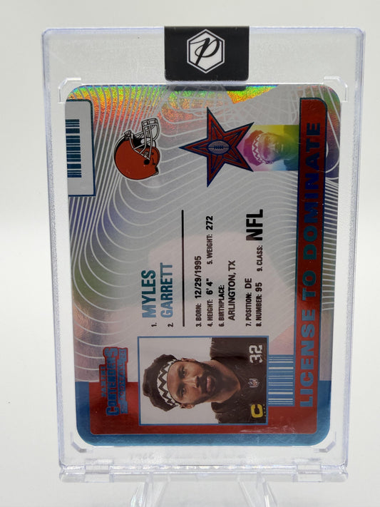2024 Panini Contenders Myles Garrett License To Dominate SSP Insert Card