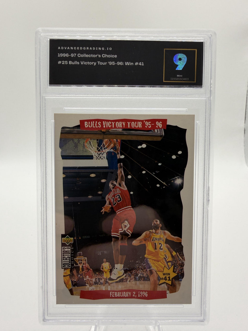 1996-97 Collector's Choice Michael Jordan #25 Bulls Victory Tour Card Mint 9