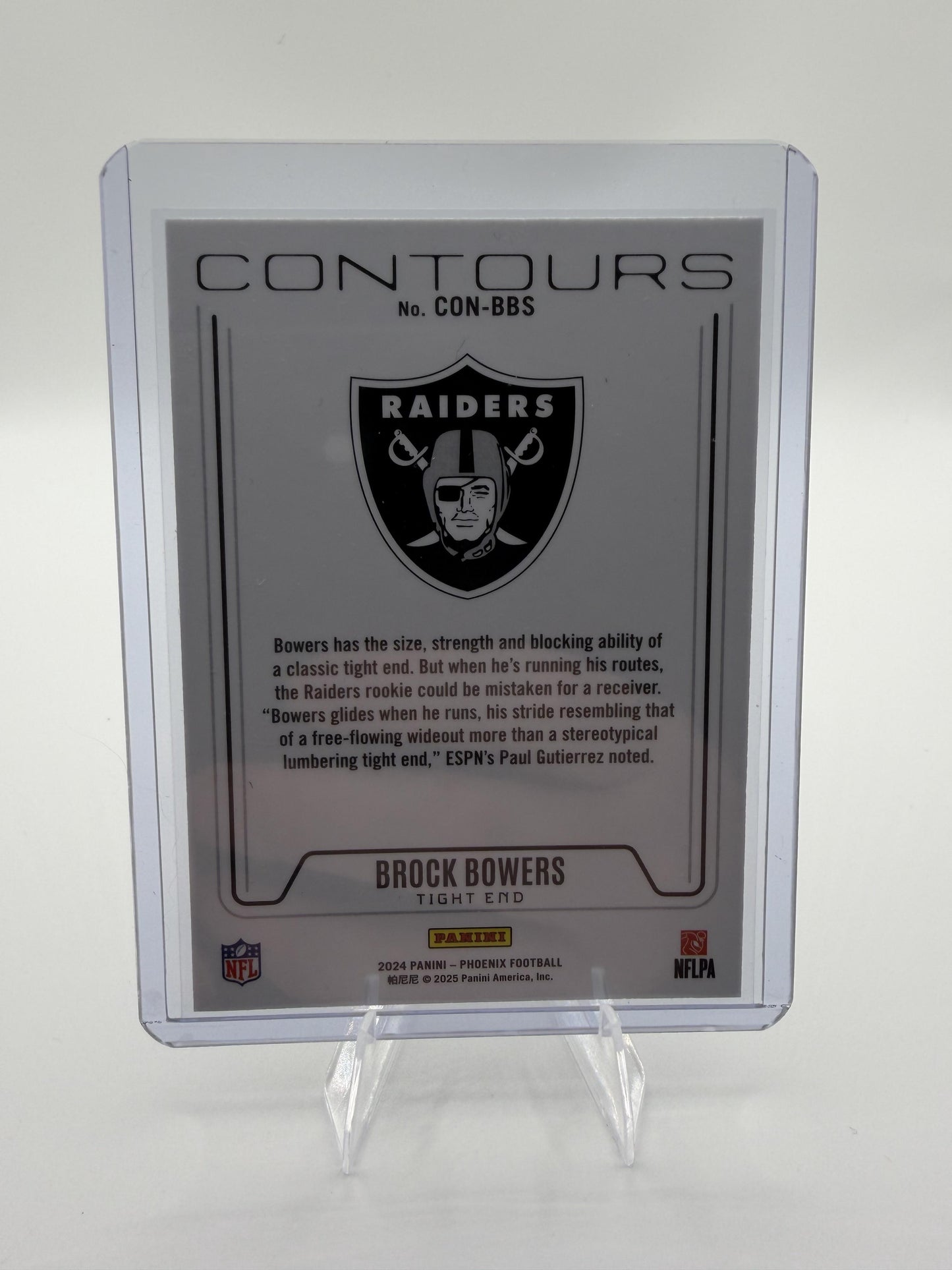 2024 Panini Phoenix Brock Bowers Contours Rookie Card #CON-BBS Raiders