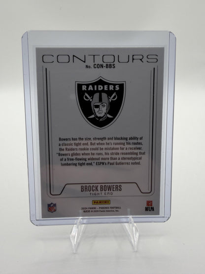 2024 Panini Phoenix Brock Bowers Contours Rookie Card #CON-BBS Raiders