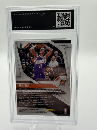 2024 Panini Prizm Bol Bol Red White and Blue Prizm Card #80 AG 10 GEM MINT