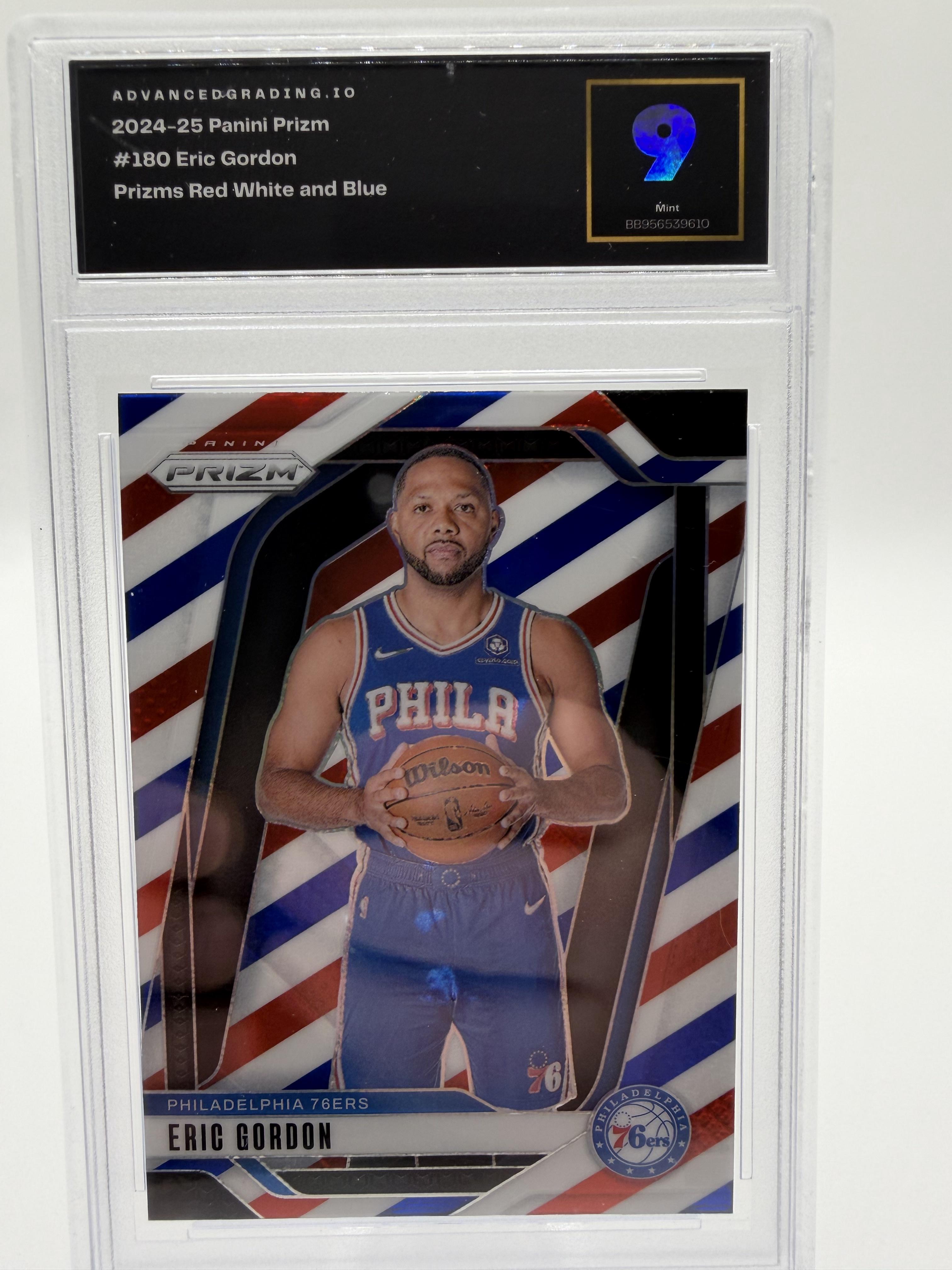 2024-25 Panini Prizm Eric Gordon Red White and Blue Prizm Card #180 MINT 9