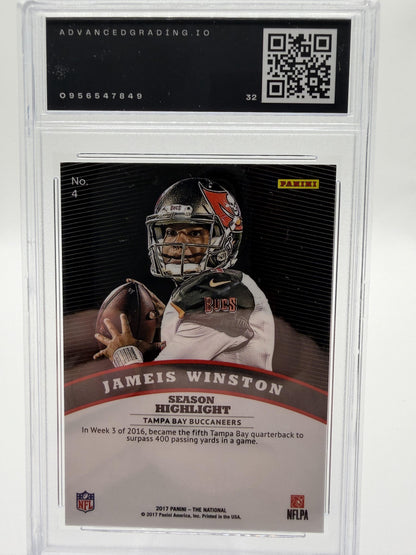 2017 Panini National Convention Jameis Winston VIP Silver Prizm Card #4 AG 8