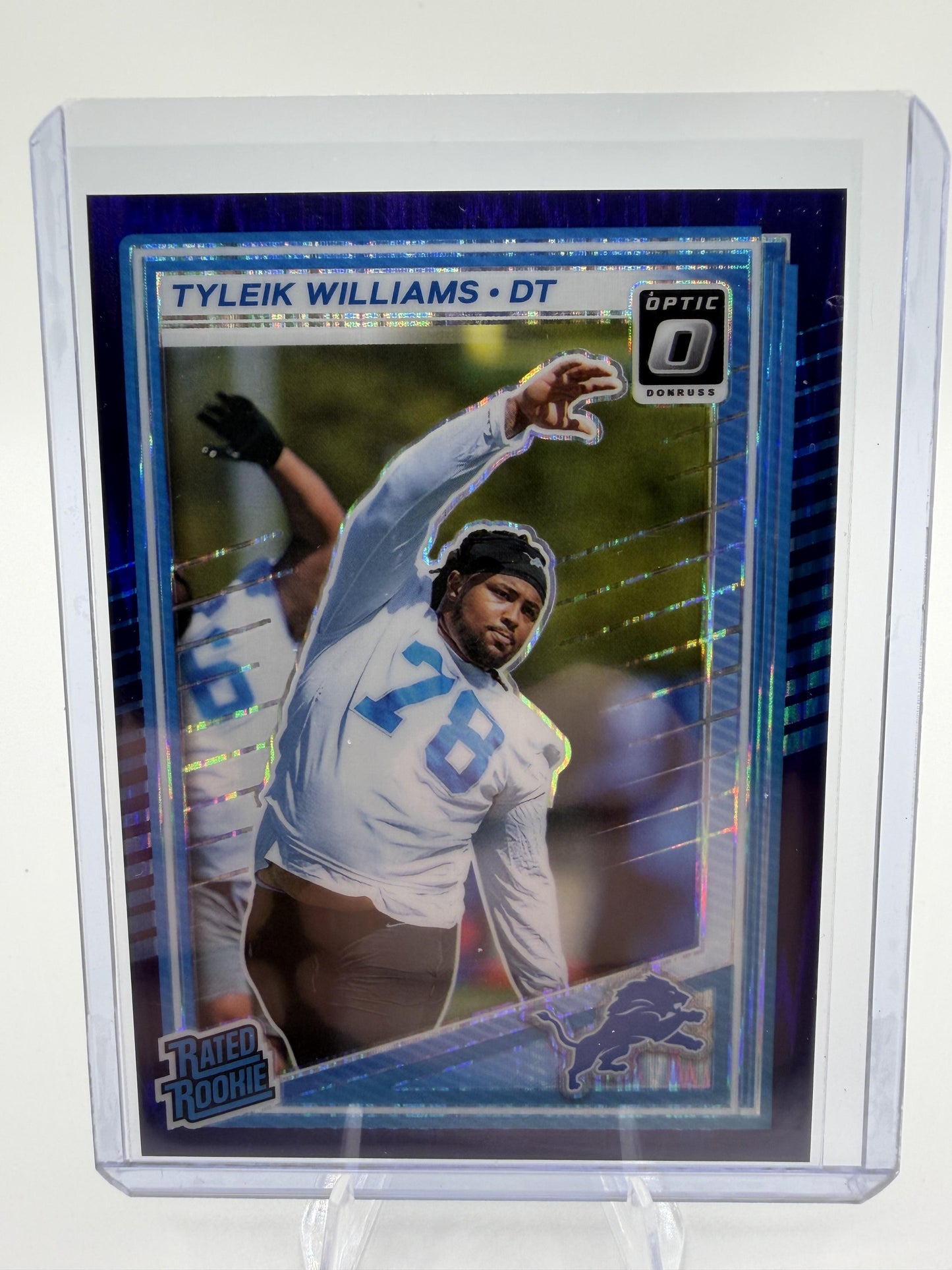 2025 Donruss Optic Tyleik Williams Rated Rookie Purple Shock Prizm Card #246
