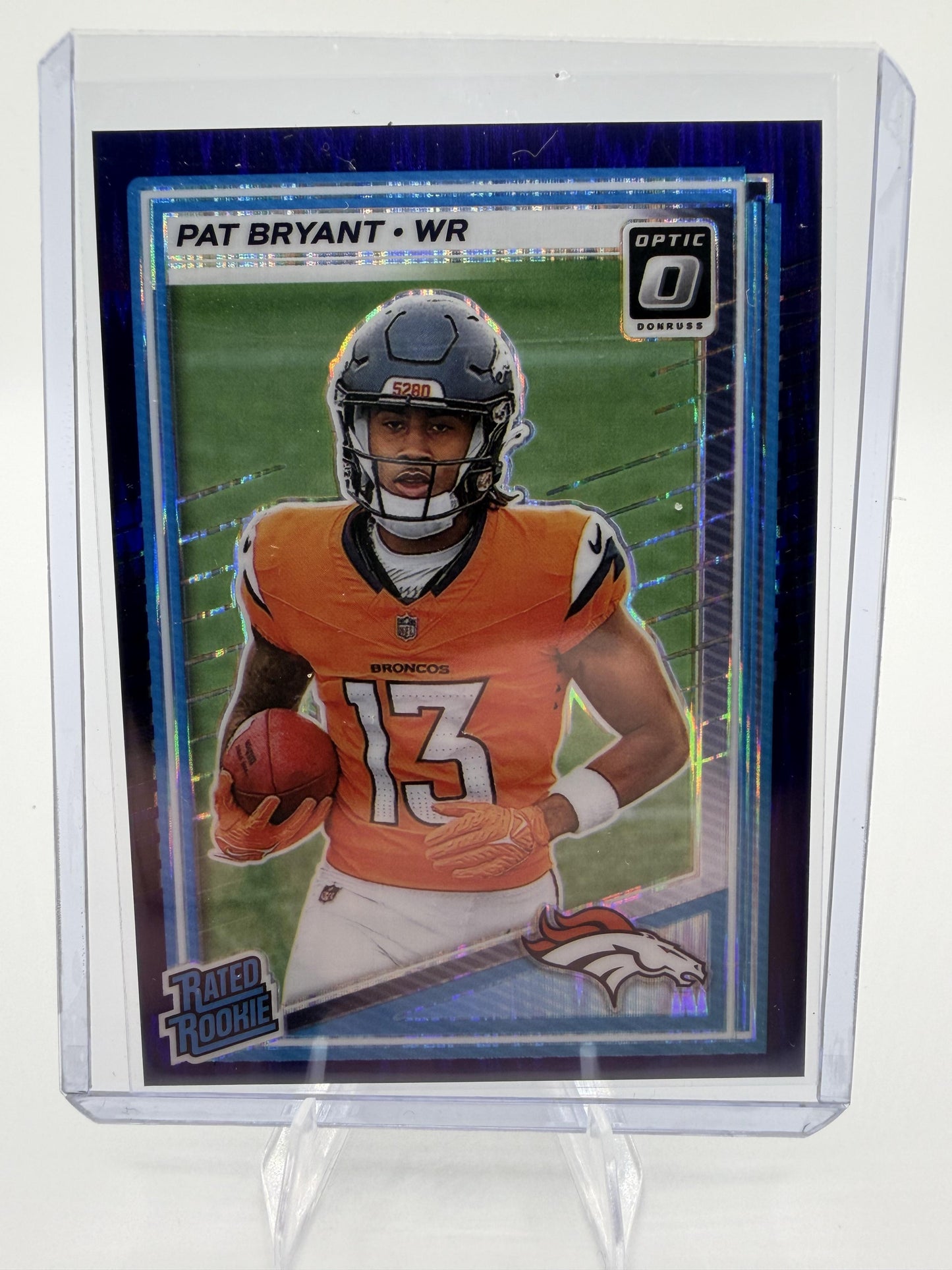 2025 Donruss Optic Pat Bryant Rated Rookie Purple Shock Prizm Card #215