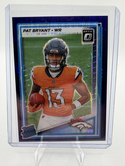 2025 Donruss Optic Pat Bryant Rated Rookie Purple Shock Prizm Card #215